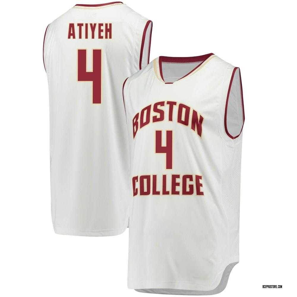 Men's Abe Atiyeh Boston College Eagles Replica Basketball Jersey - White