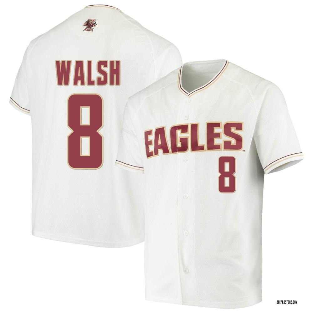 Men's Barry Walsh Boston College Eagles Replica Performance Baseball Jersey - White