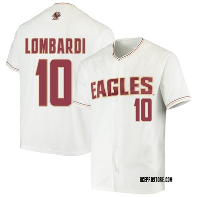 Men's Brad Lombardi Boston College Eagles Replica Performance Baseball Jersey - White