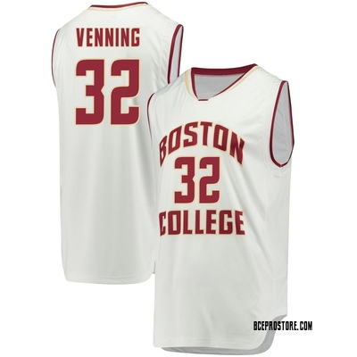 Men's Chad Venning Boston College Eagles Replica Basketball Jersey - White