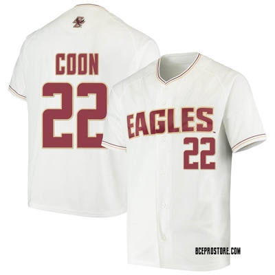 Men's Charlie Coon Boston College Eagles Replica Performance Baseball Jersey - White