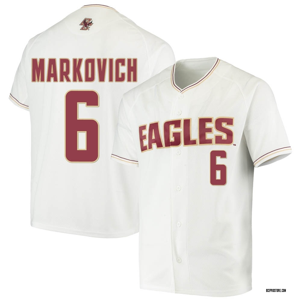 Men's Chris Markovich Boston College Eagles Replica Performance Baseball Jersey - White