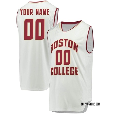 Men's Custom Boston College Eagles Replica Basketball Jersey - White