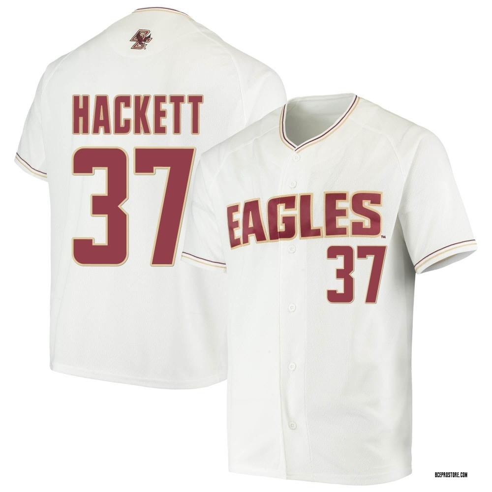 Men's James Hackett Boston College Eagles Replica Performance Baseball Jersey - White