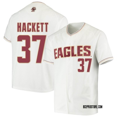 Men's James Hackett Boston College Eagles Replica Performance Baseball Jersey - White