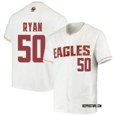 Men's Joey Ryan Boston College Eagles Replica Performance Baseball Jersey - White