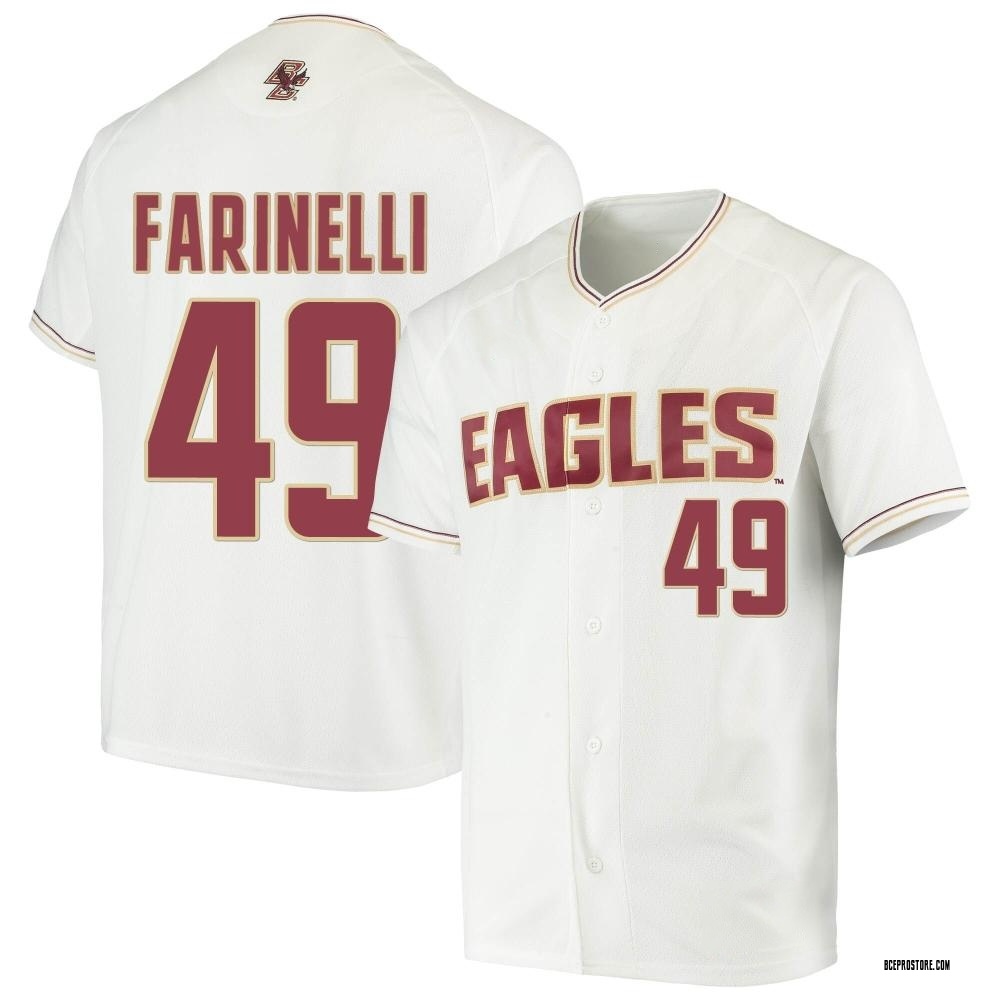 Men's Michael Farinelli Boston College Eagles Replica Performance Baseball Jersey - White