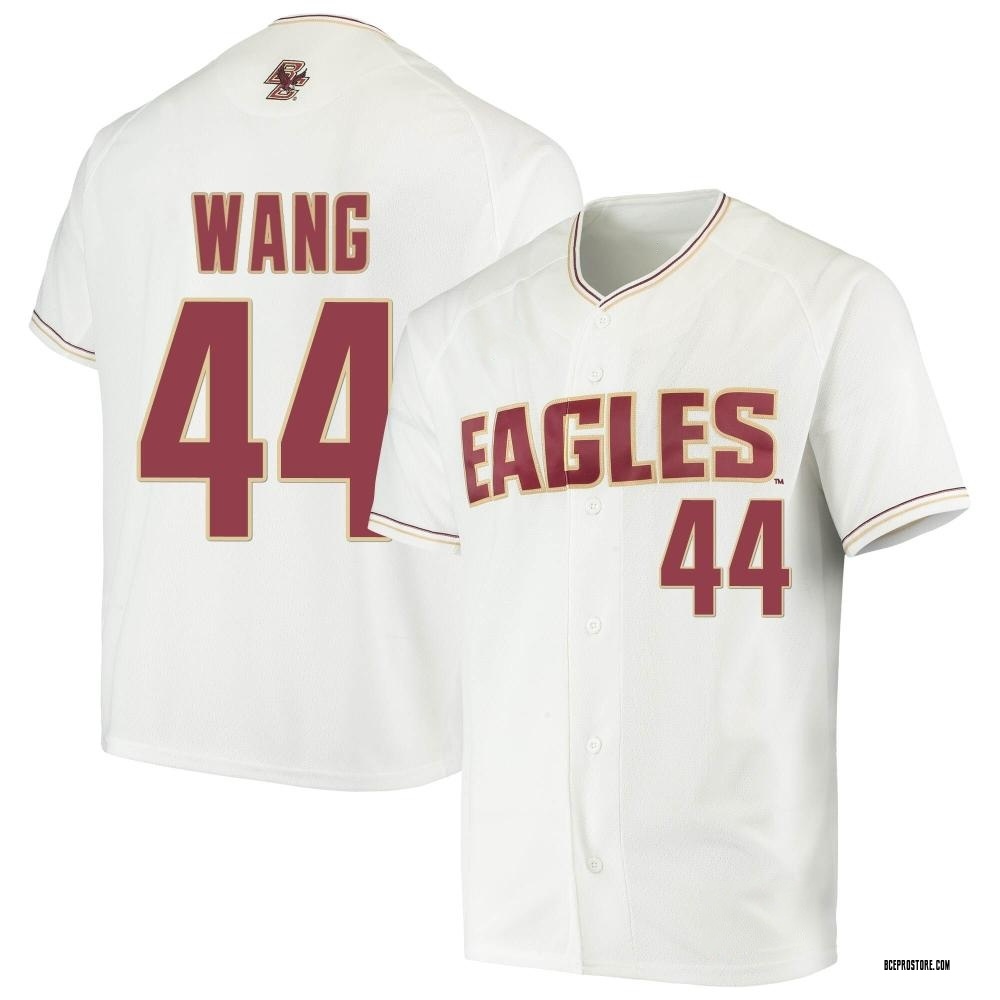 Men's Nick Wang Boston College Eagles Replica Performance Baseball Jersey - White