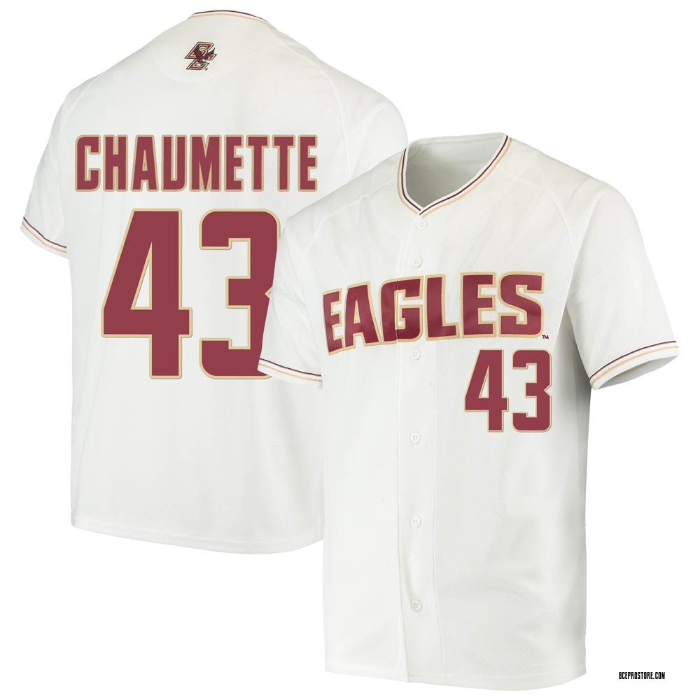 Men's Rafe Chaumette Boston College Eagles Replica Performance Baseball Jersey - White