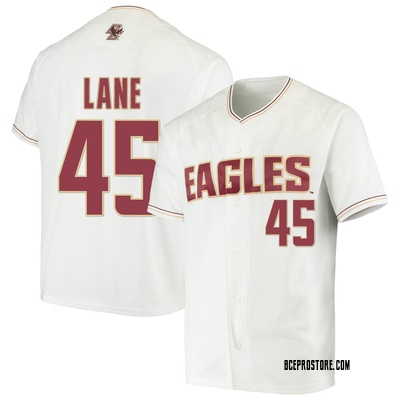 Men's Travis Lane Boston College Eagles Replica Performance Baseball Jersey - White