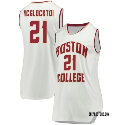 Women's Devin Mcglockton Boston College Eagles Replica Basketball Jersey - White