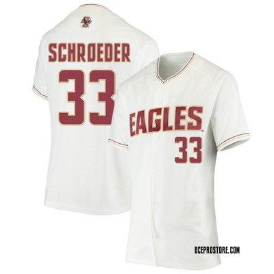 Women's Eric Schroeder Boston College Eagles Replica Performance Baseball Jersey - White