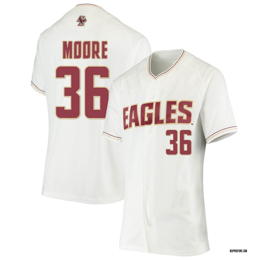 Women's Evan Moore Boston College Eagles Replica Performance Baseball Jersey - White