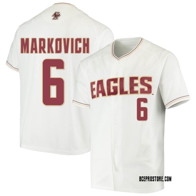 Youth Chris Markovich Boston College Eagles Replica Performance Baseball Jersey - White
