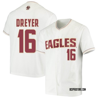 Youth Connor Dreyer Boston College Eagles Replica Performance Baseball Jersey - White