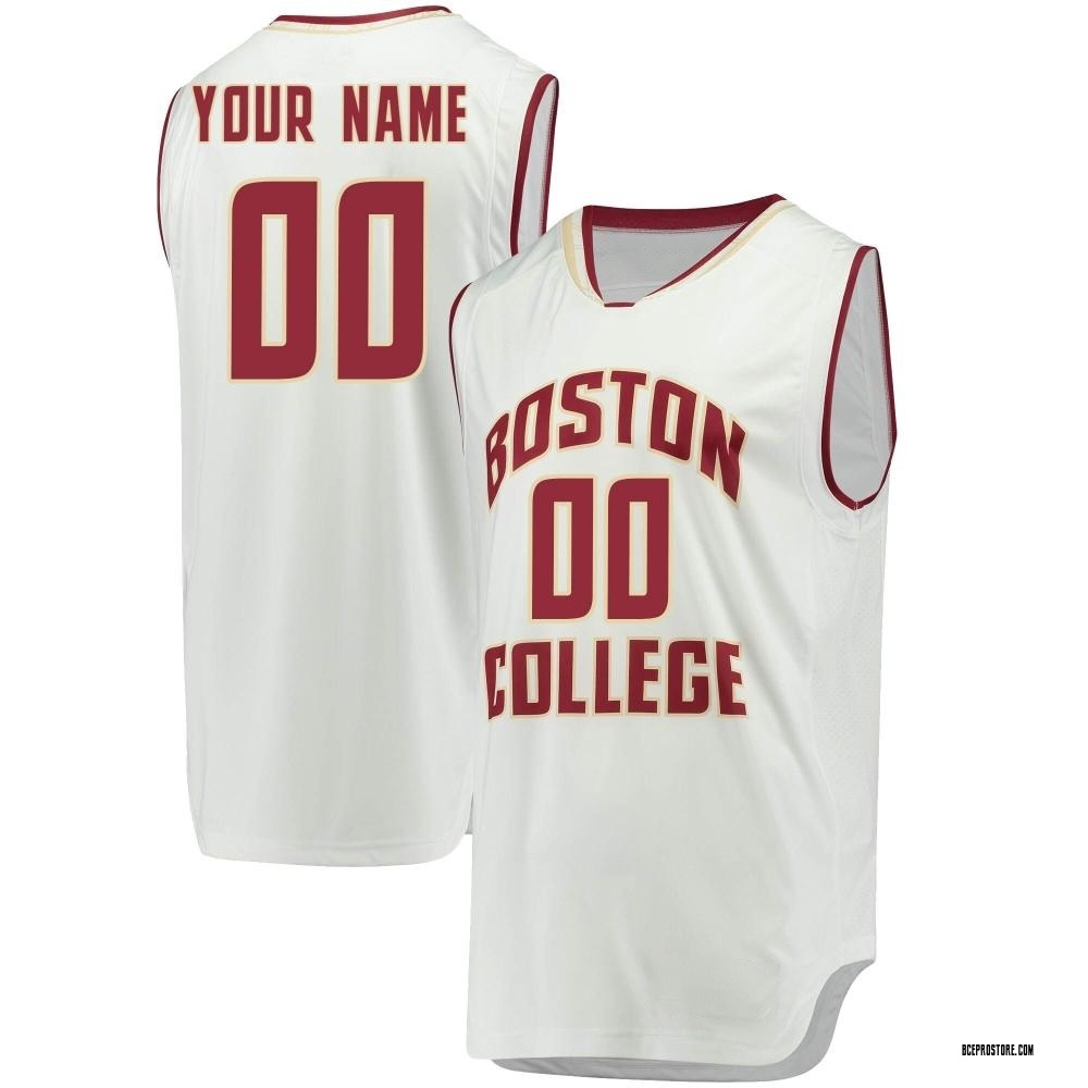 Youth Custom Boston College Eagles Replica Basketball Jersey - White