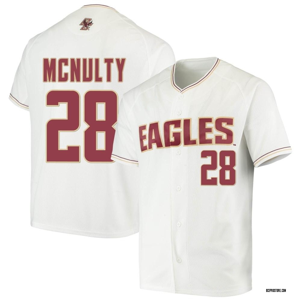 Youth Sam McNulty Boston College Eagles Replica Performance Baseball Jersey - White